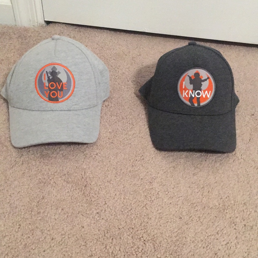 I love you. I know. Star Wars hats.